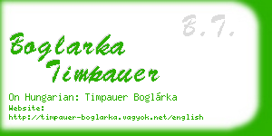 boglarka timpauer business card