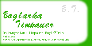 boglarka timpauer business card